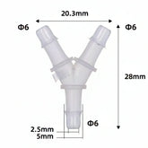 Y-Type 3-Way Ink Tube Connector 6 mm product image 1