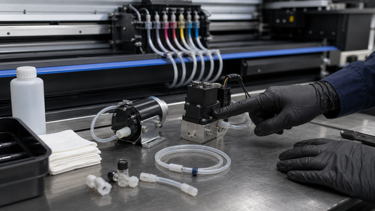 Detalles de información: sistema de tinta · bomba de tinta · válvula solenoide · mantenimiento y diagnóstico