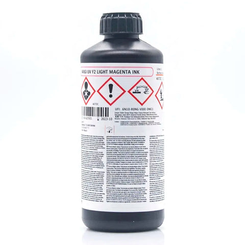 AGFA F2 Soft UV Ink - 1L for Ricoh Gen5/Gen6, KM1024 & Toshiba CE4 Light Magenta ink bottle