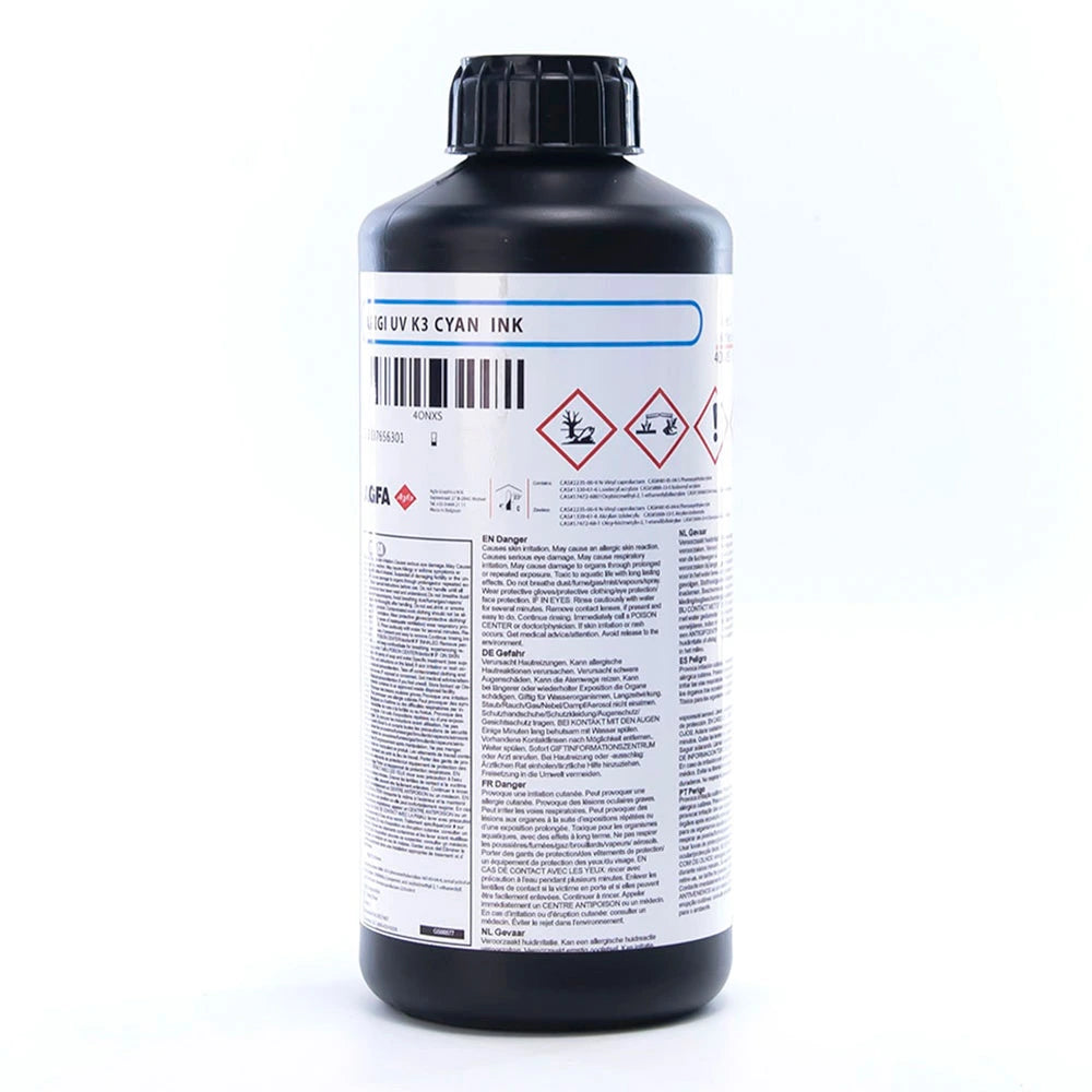 AGFA K3 UV 1L Epson DX5/XP600/i3200 — inchiostro UV neutro — per UV