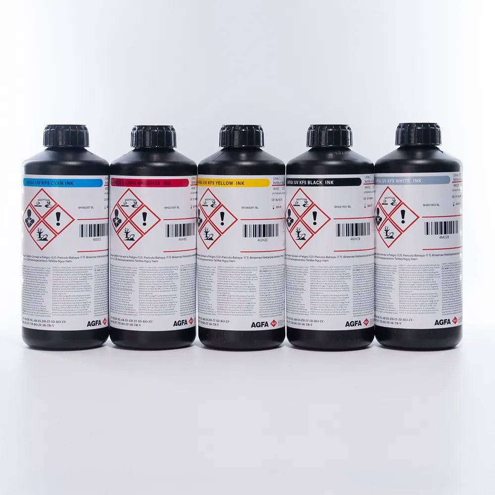 AGFA KF5 Soft UV Ink - 1L for Epson DX5/XP600/i3200 & Ricoh Gen5i product image 2
