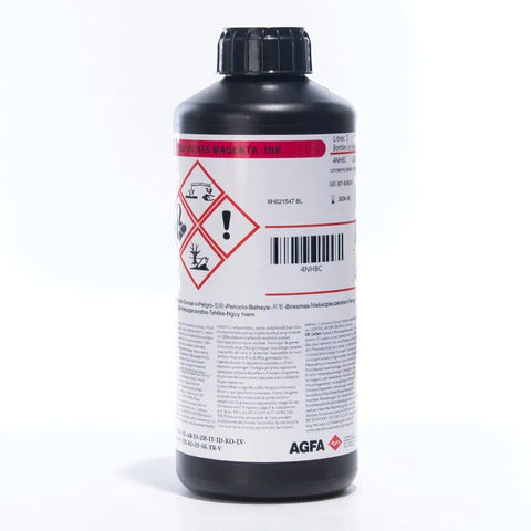 AGFA KF5 Soft UV Ink - 1L for Epson DX5/XP600/i3200 & Ricoh Gen5i Magenta ink bottle