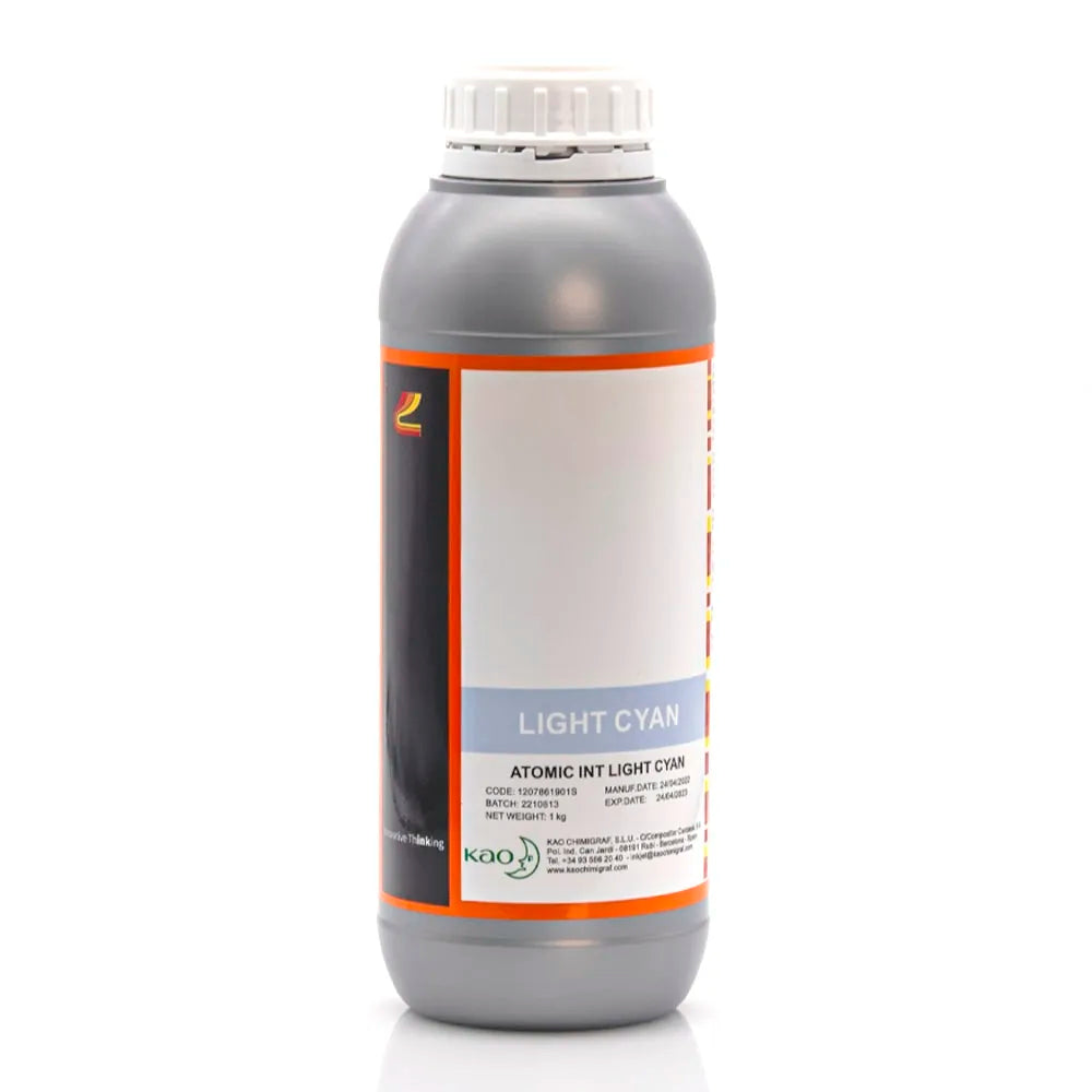 Kao Chimigraf Neutral UV Ink - 1L for Ricoh Gen5/Gen6, KM1024 & CE4M Light Cyan ink bottle