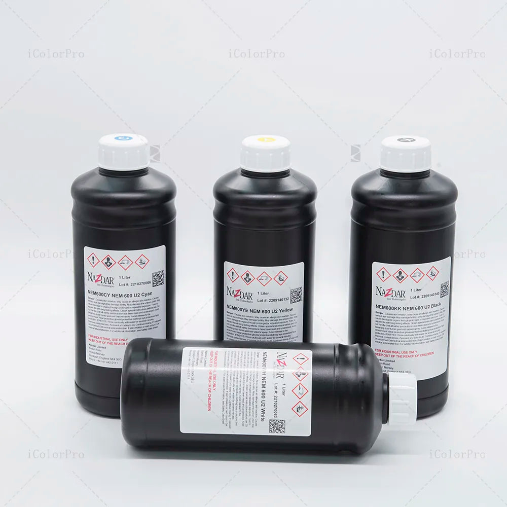 NaZdar Nem600 Neutral UV Ink - 1L for Ricoh Gen5/Gen6, KM1024 & CE4M bottle photo 5
