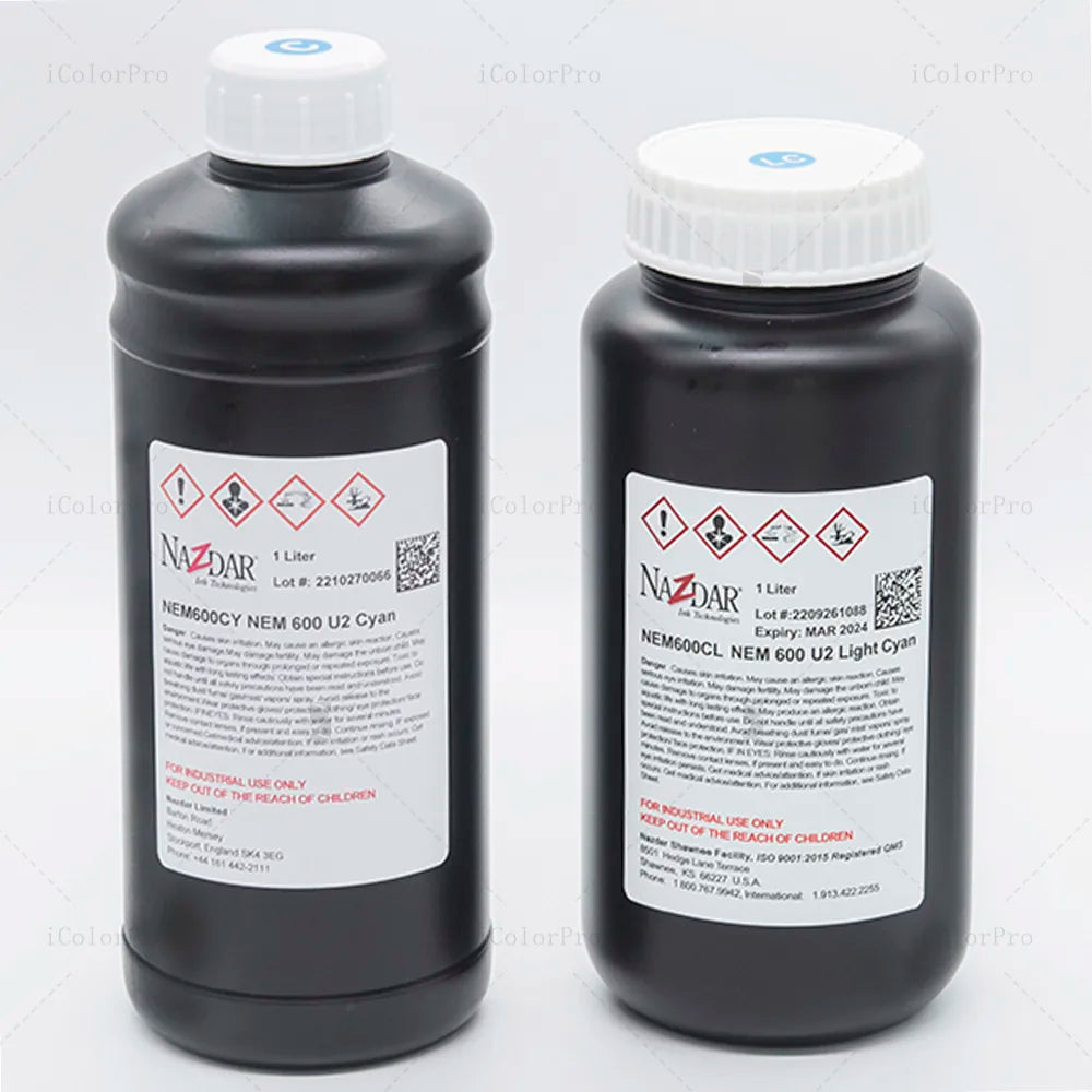 NaZdar Nem600 Neutral UV Ink - 1L for Ricoh Gen5/Gen6, KM1024 & CE4M bottle photo 7