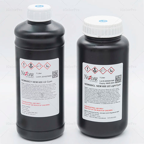 NaZdar Nem600 Neutral UV Ink - 1L for Ricoh Gen5/Gen6, KM1024 & CE4M bottle photo 7