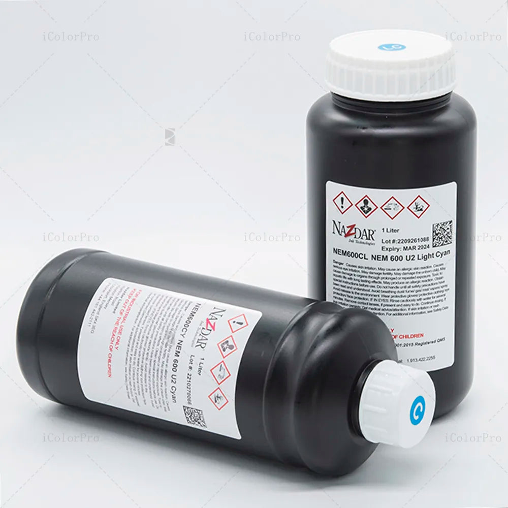 NaZdar Nem600 Neutral UV Ink - 1L for Ricoh Gen5/Gen6, KM1024 & CE4M bottle photo 8