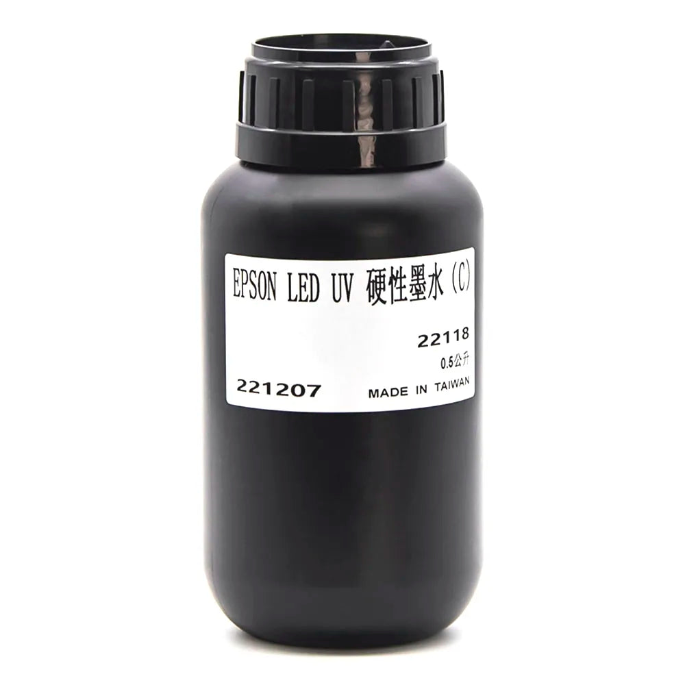 TongJou Epson Hard UV Ink - 1L for Epson UV Printheads Cyan ink bottle