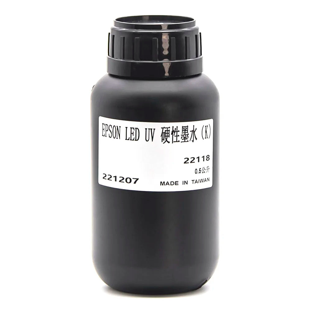 TongJou Epson Hard UV Ink - 1L for Epson UV Printheads Black ink bottle