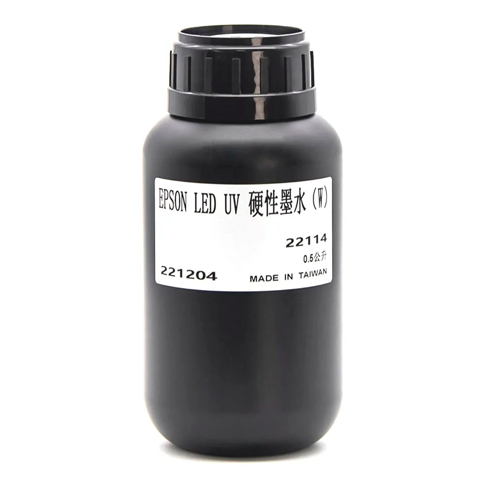 TongJou Epson Hard UV Ink - 1L for Epson UV Printheads White ink bottle