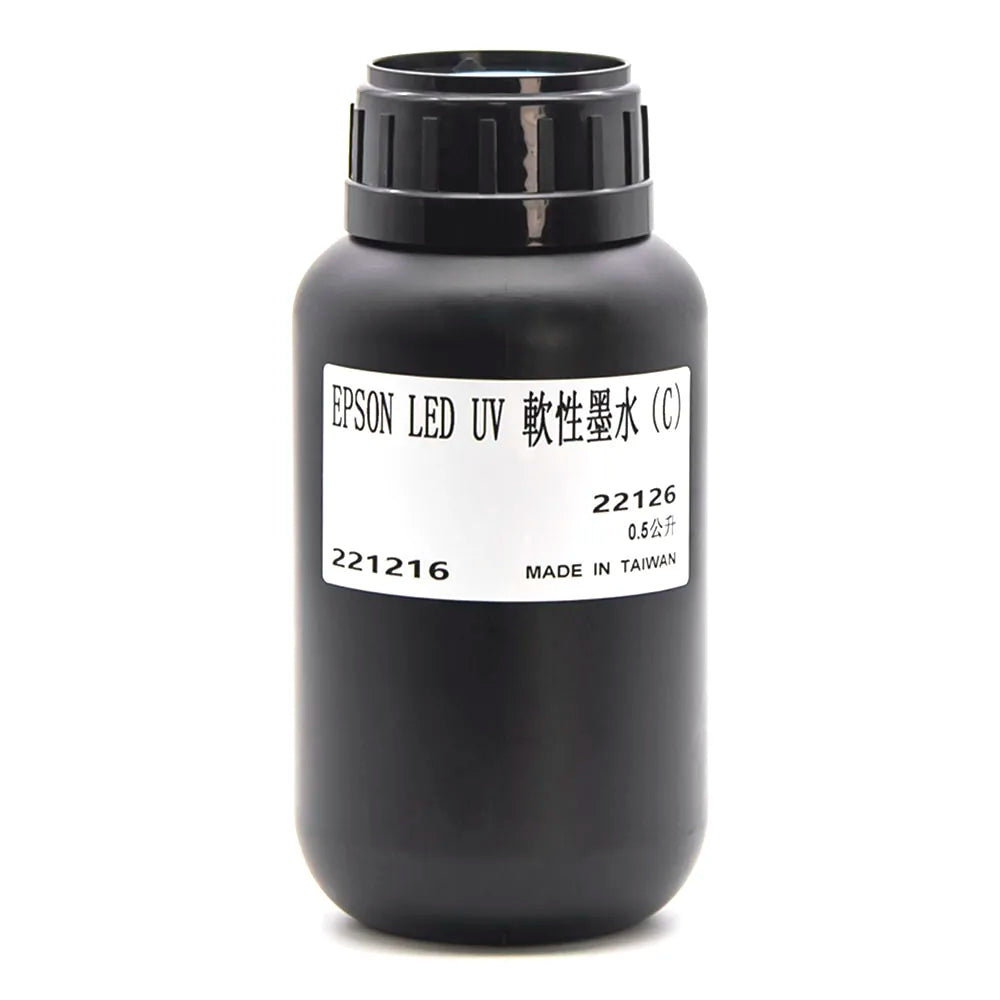 TongJou Epson Soft UV Ink - 1L for Epson UV Printheads Cyan ink bottle