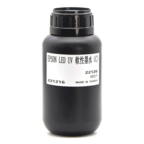 TongJou Epson Soft UV Ink - 1L for Epson UV Printheads Cyan ink bottle