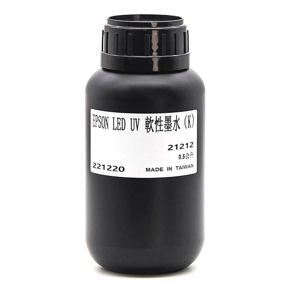TongJou Epson Soft UV Ink - 1L for Epson UV Printheads Black ink bottle