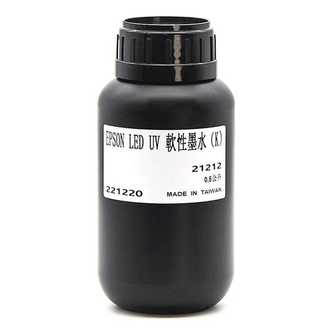 TongJou Epson Soft UV Ink - 1L for Epson UV Printheads Black ink bottle