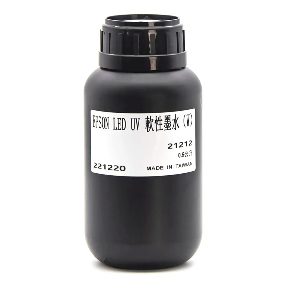 TongJou Epson Soft UV Ink - 1L for Epson UV Printheads White ink bottle