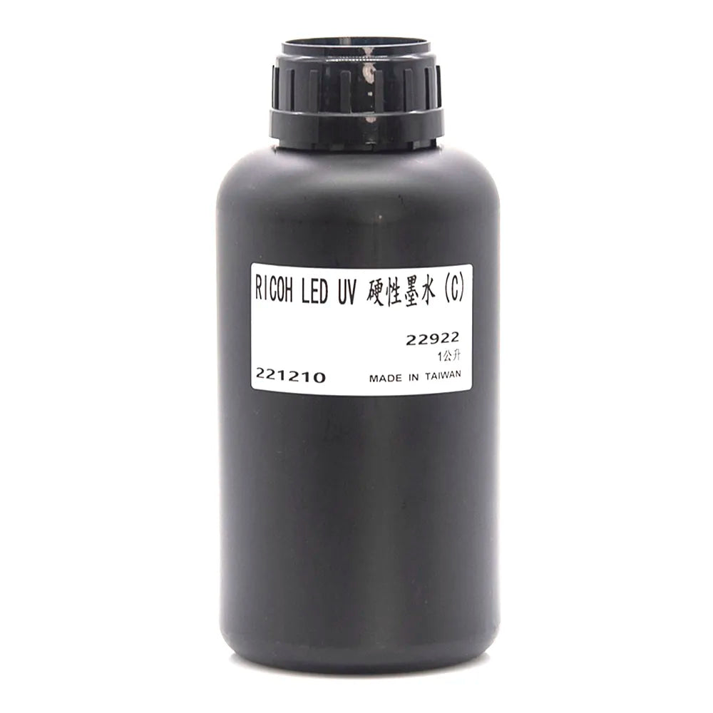 TongJou Ricoh Hard UV Ink - 1L for Ricoh Gen5/Gen6, KM1024 & CE4M Cyan ink bottle