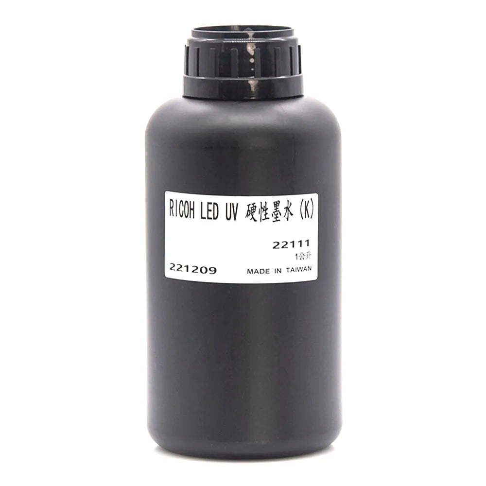 TongJou Ricoh Hard UV Ink - 1L for Ricoh Gen5/Gen6, KM1024 & CE4M Black ink bottle