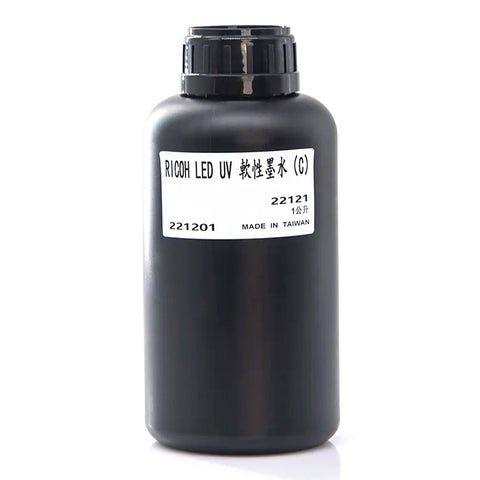 TongJou Ricoh Soft UV Ink - 1L for Ricoh Gen5/Gen6, KM1024 & CE4M Cyan ink bottle