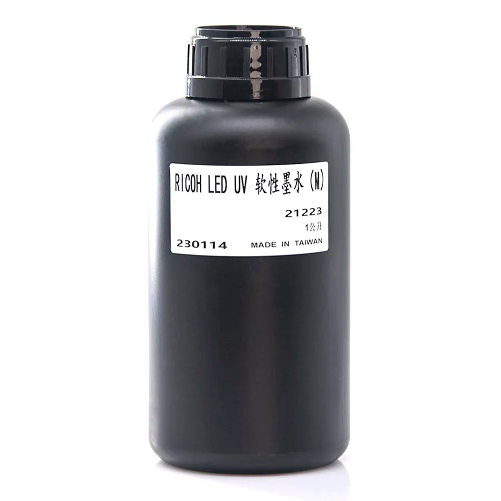 TongJou Ricoh Soft UV Ink - 1L for Ricoh Gen5/Gen6, KM1024 & CE4M Magenta ink bottle