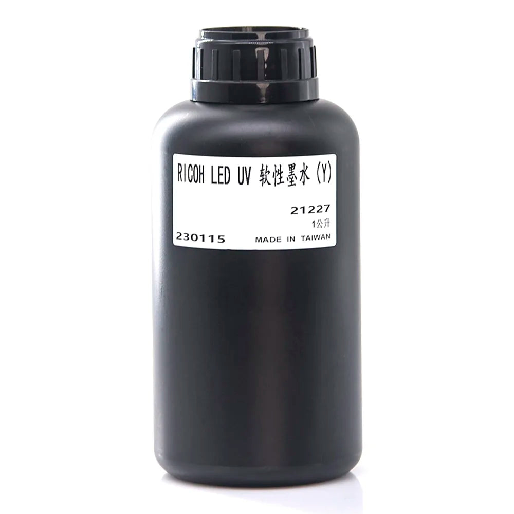 TongJou Ricoh Soft UV Ink - 1L for Ricoh Gen5/Gen6, KM1024 & CE4M Yellow ink bottle