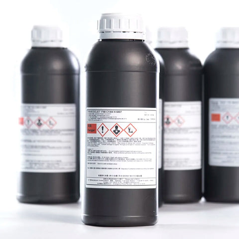 DUBUIT Neutral UV Ink - 1L for Ricoh Gen5/Gen6, KM1024 & CE4M Cyan ink bottle