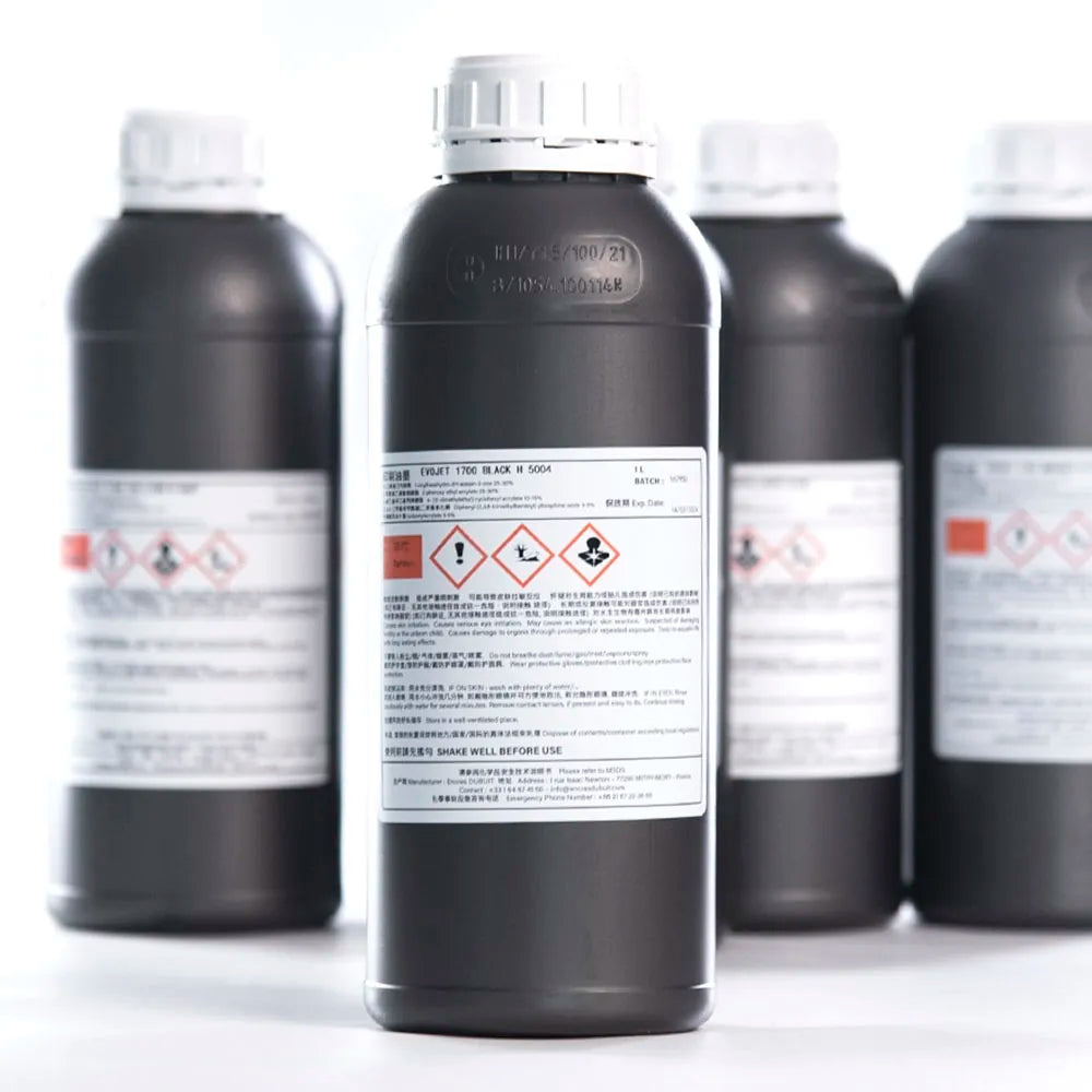 DUBUIT Neutral UV Ink - 1L for Ricoh Gen5/Gen6, KM1024 & CE4M Black ink bottle