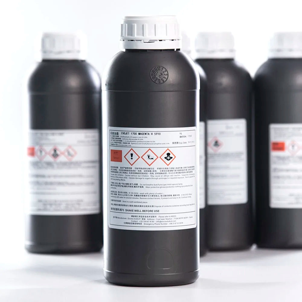 DUBUIT Neutral UV Ink - 1L for Ricoh Gen5/Gen6, KM1024 & CE4M Magenta ink bottle