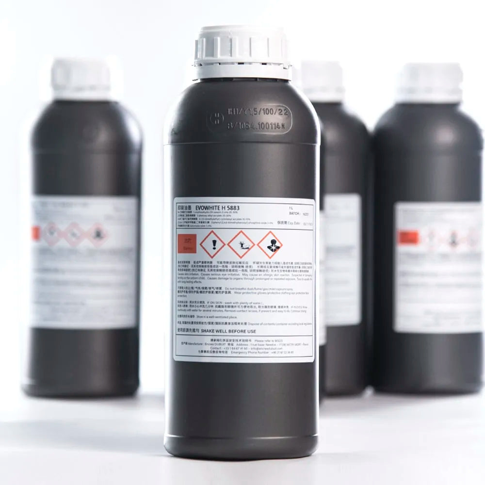 DUBUIT Neutral UV Ink - 1L for Ricoh Gen5/Gen6, KM1024 & CE4M White ink bottle