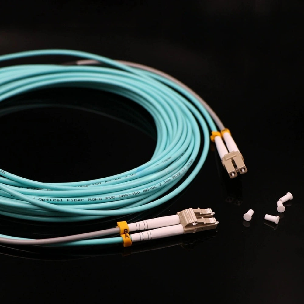 Green Armored LC-LC Fiber Patch Cable for UV Printers (7m/10m) image 2