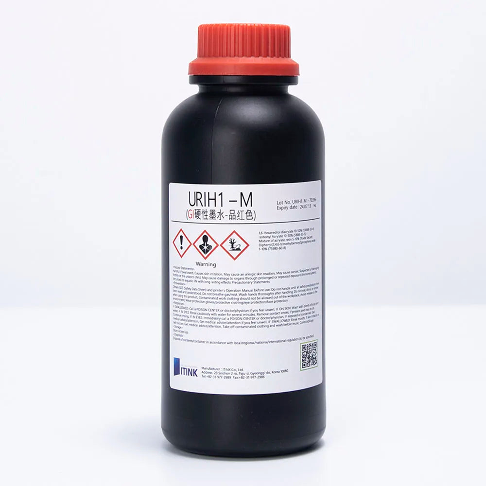 Korean IT URIH1 Gen5i Hard UV Ink - 1L for Epson DX5/XP600/i3200 & Ricoh Gen5i Magenta ink bottle