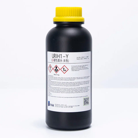 Korean IT URIH1 Gen5i Hard UV Ink - 1L for Epson DX5/XP600/i3200 & Ricoh Gen5i Yellow ink bottle