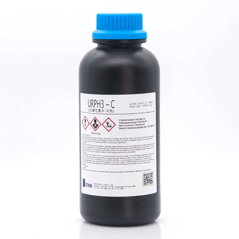 Korean IT URPH3 Hard UV Ink - 1L for Ricoh Gen5/Gen6, KM1024 & CE4M Cyan ink bottle