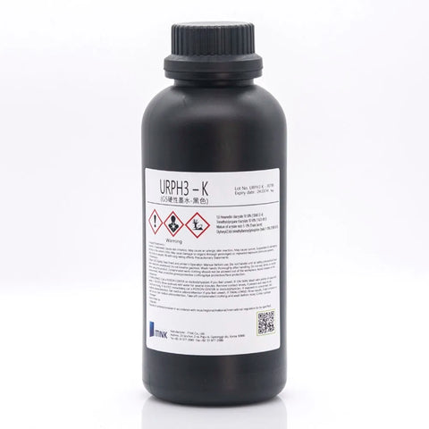 Korean IT URPH3 Hard UV Ink - 1L for Ricoh Gen5/Gen6, KM1024 & CE4M Black ink bottle