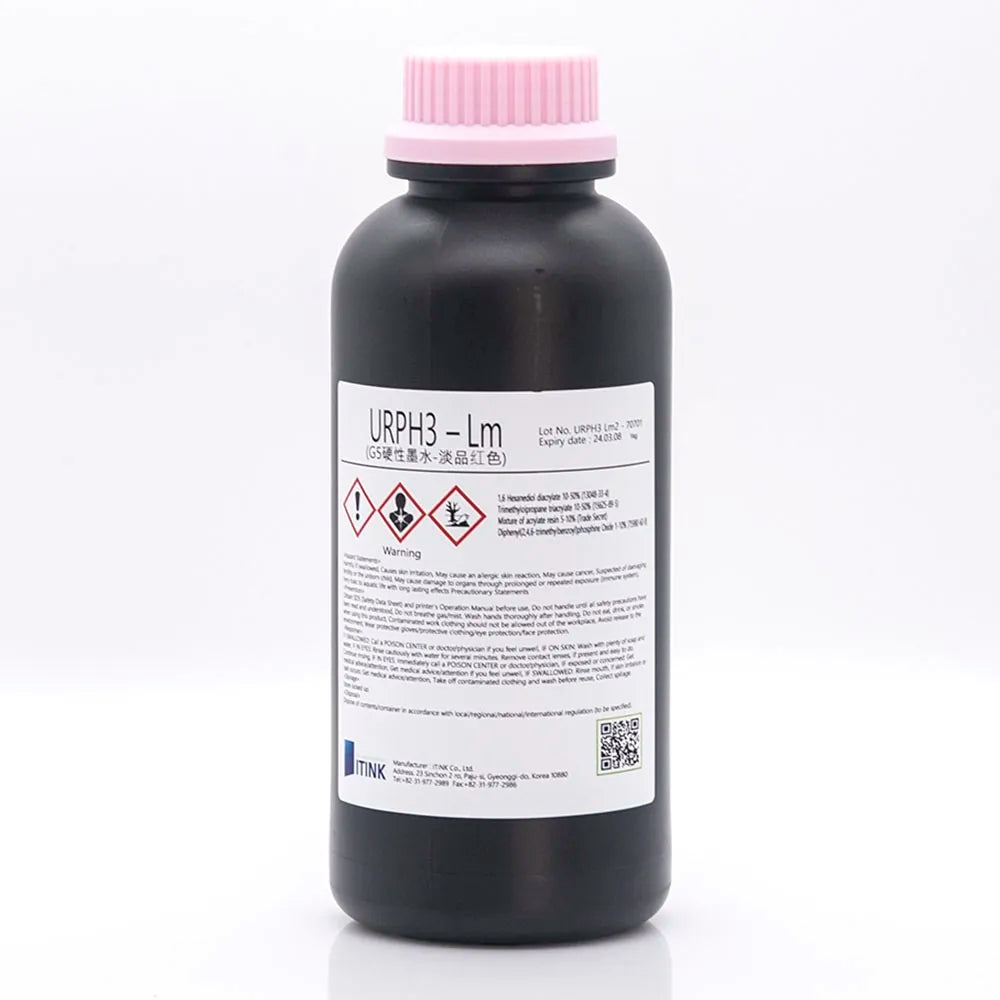 Korean IT URPH3 Hard UV Ink - 1L for Ricoh Gen5/Gen6, KM1024 & CE4M Light Magenta ink bottle