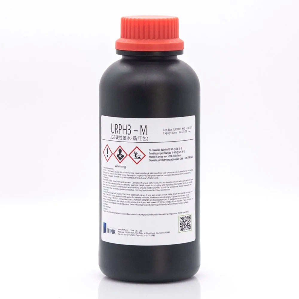 Korean IT URPH3 Hard UV Ink - 1L for Ricoh Gen5/Gen6, KM1024 & CE4M Magenta ink bottle