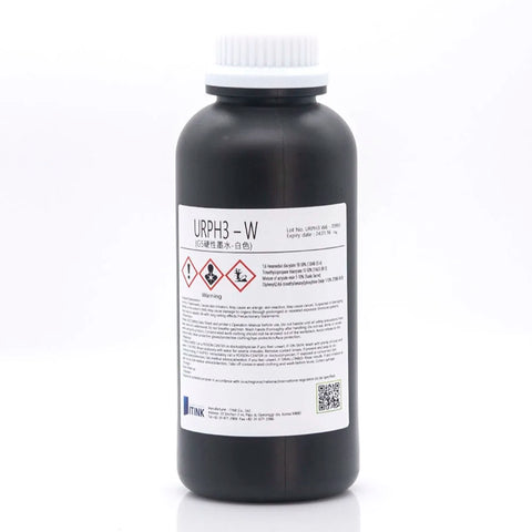 Korean IT URPH3 Hard UV Ink - 1L for Ricoh Gen5/Gen6, KM1024 & CE4M White ink bottle