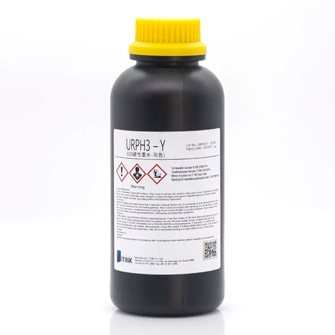 Korean IT URPH3 Hard UV Ink - 1L for Ricoh Gen5/Gen6, KM1024 & CE4M Yellow ink bottle