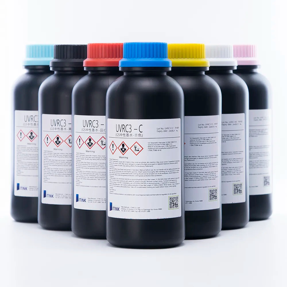 Korean IT UVRC3 Neutral UV Ink - 1L for Ricoh Gen5/Gen6, KM1024 & CE4M product image 3