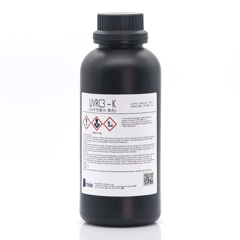 Korean IT UVRC3 Neutral UV Ink - 1L for Ricoh Gen5/Gen6, KM1024 & CE4M Black ink bottle