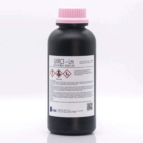 Korean IT UVRC3 Neutral UV Ink - 1L for Ricoh Gen5/Gen6, KM1024 & CE4M Light Magenta ink bottle