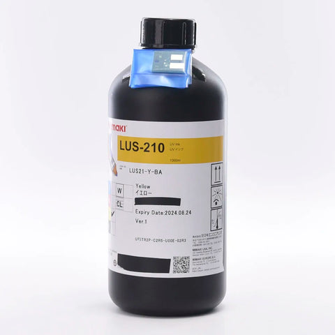 Mimaki LUS 210 UV Ink - 1L for UJV100-160/UJV100-160Plus Yellow ink bottle