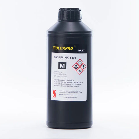 iColorPro Hard UV Ink - 500ml / 1L for Epson DX5 / DX7 UV Printheads Magenta ink bottle