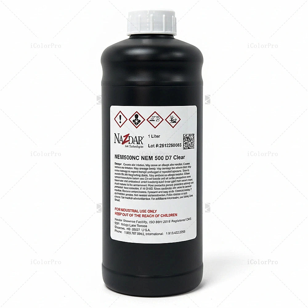 NaZdar UV Varnish - 1L for Compatible UV Printheads clear varnish bottle