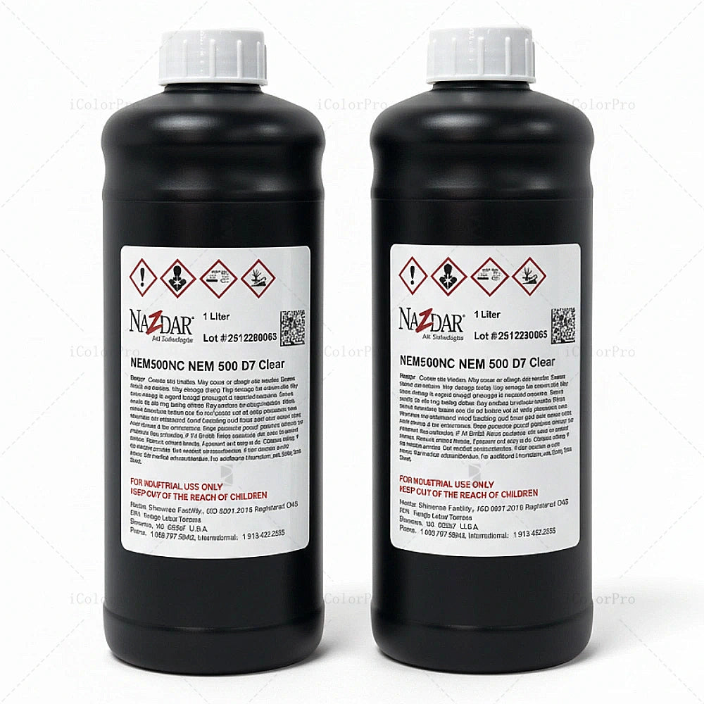 NaZdar UV Varnish - 1L for Compatible UV Printheads clear varnish bottle