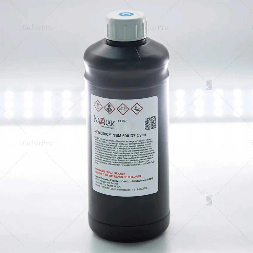 NaZdar Nem500 UV 1L Epson DX5/XP600/i3200 Ricoh Gen5i — حبر UV محايد — لنظام UV