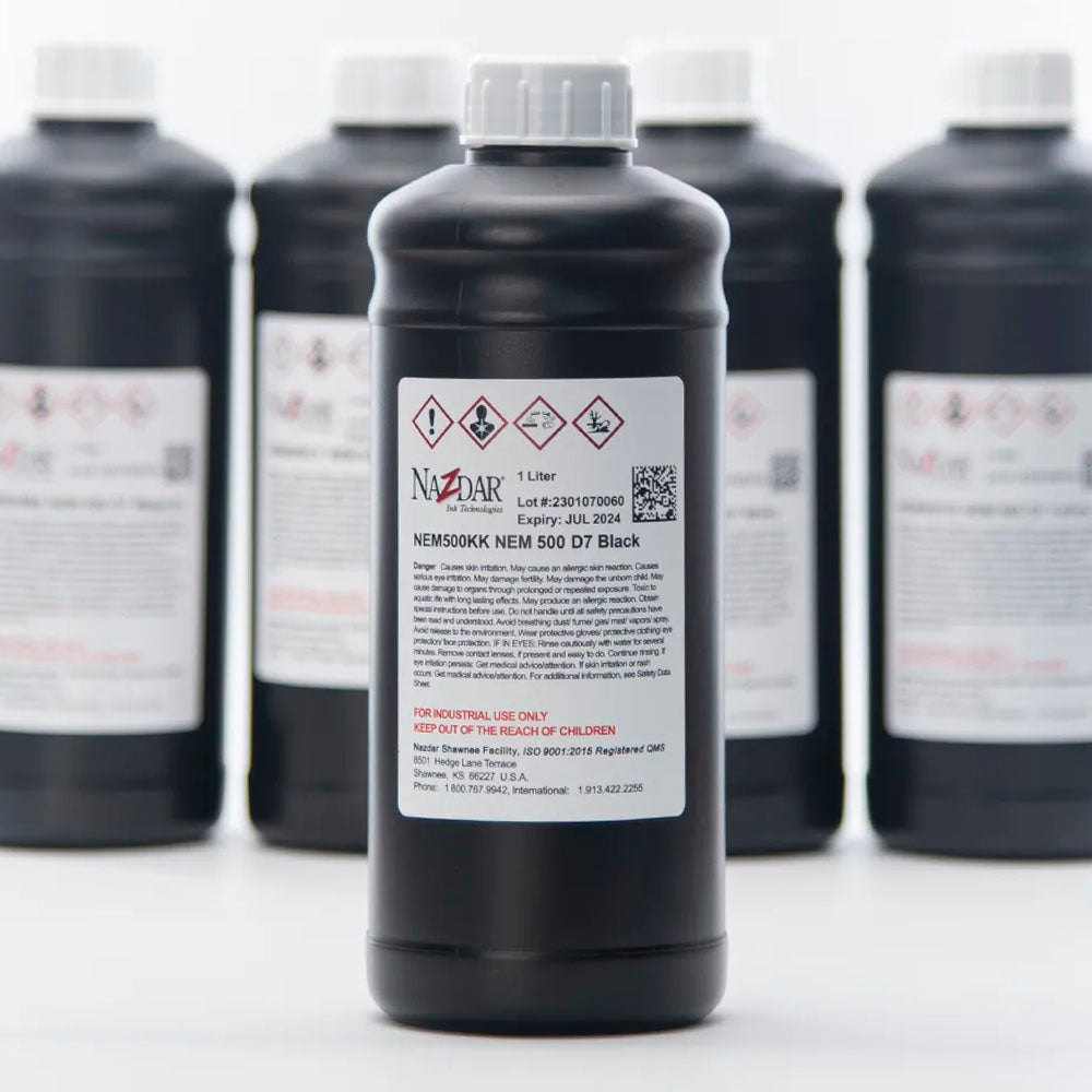 NaZdar Nem500 Neutral UV Ink - 1L for Epson DX5/XP600/i3200 & Ricoh Gen5i Black ink bottle