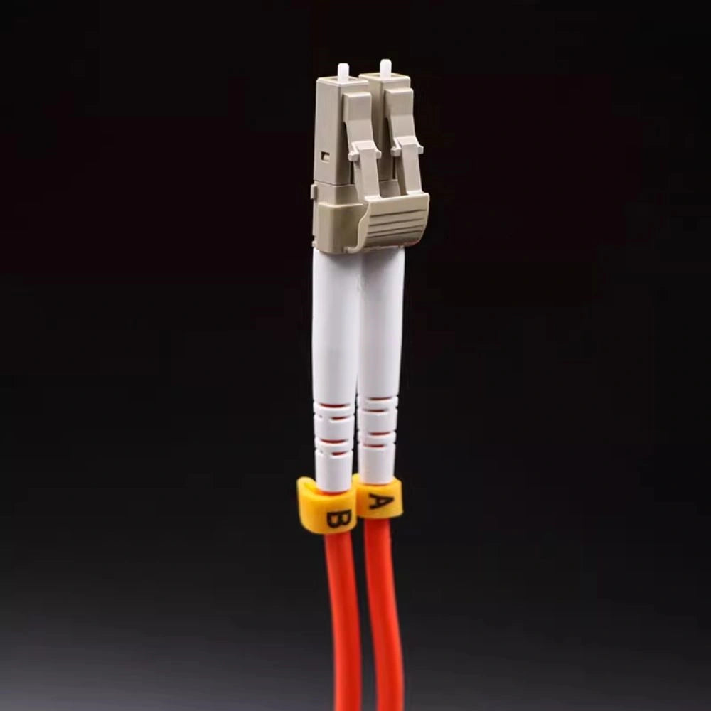 Orange Square-Head Dual-Core Fiber Optic Cable image 2