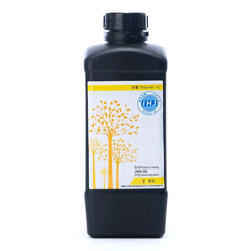 SAKATA JHV05 Hard UV Ink - 1L for Ricoh Gen5/Gen6, KM1024 & CE4M Yellow ink bottle