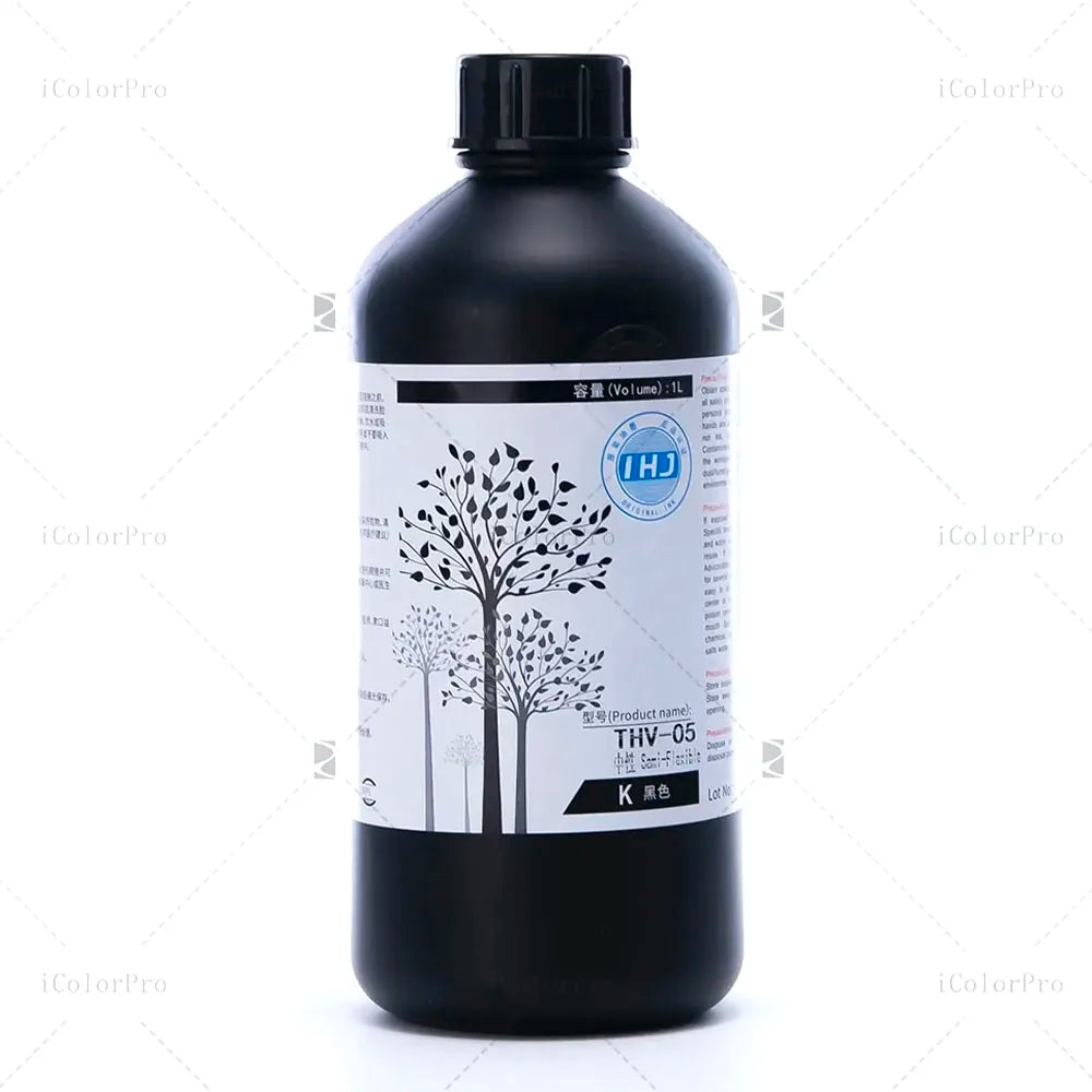 THV05 Neutral UV Ink - 1L for Konica, Ricoh & Toshiba UV Printheads Black ink bottle