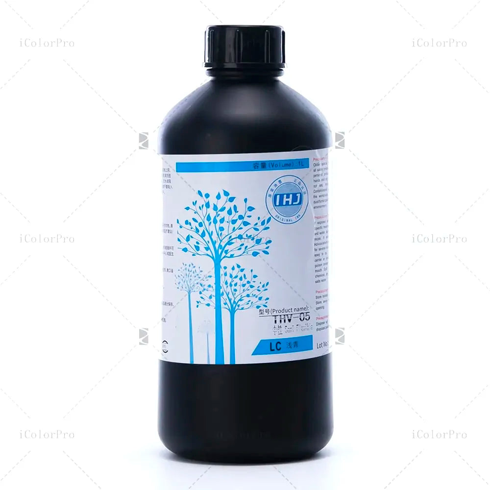 THV05 Neutral UV Ink - 1L for Konica, Ricoh & Toshiba UV Printheads Light Cyan ink bottle